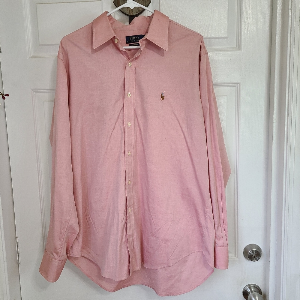 (984) Ralph Lauren Men's Classic Fit Polo Shirt, 16.5 Color: Pink